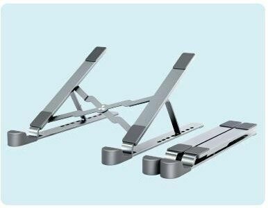 Hot selling B5 aluminum alloy laptop stand, six-level height adjustment, portable desktop heightening bracket, suitable for laptops and tablets under 17 inches