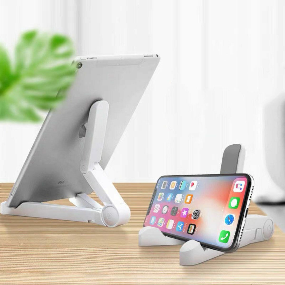 Hot selling triangle mobile phone tablet folding stand desktop folding tablet portable stand white ipad iphone samsung folding triangle phone stand multi-angle portable iPad base smartphone tablet stand rotating stand triangle desktop