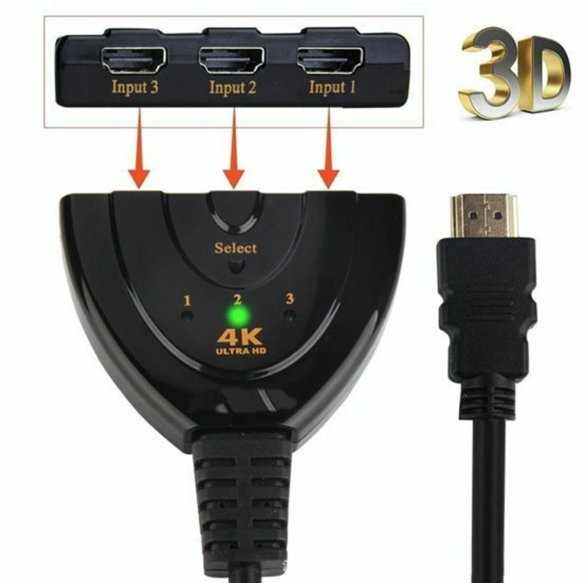 熱賣HDMI一開三帶遙控分綫器轉換器 一拖三 Xbox PS5 Switch 屏幕切換器