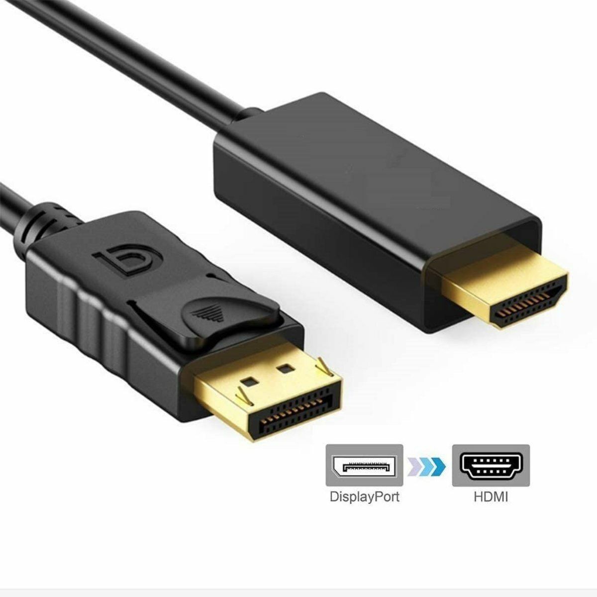 Hot Selling DP to HDMI Conversion Cable DisplayPort to HDMI Male to Female Converter 1.8M