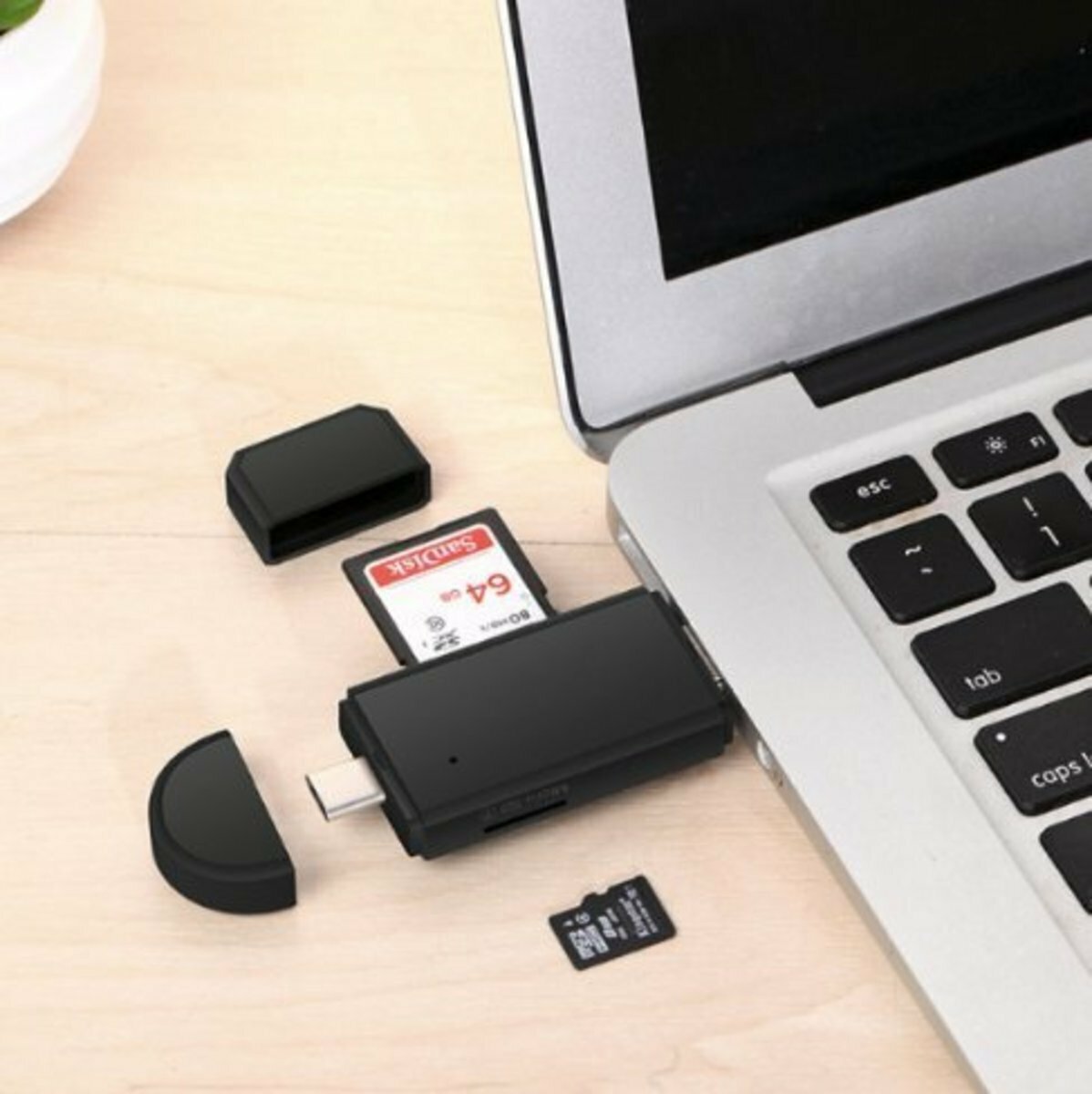 Hot Selling Type C Card Reader Three-in-One Mobile Phone Tablet USB Type-C Micro USB Three-in-One Card Reader OTG Memory Card Adapter Suitable for SD Micro SD TF Card 3.0 Expansion Artifact Portable Three-in-One Card Reader