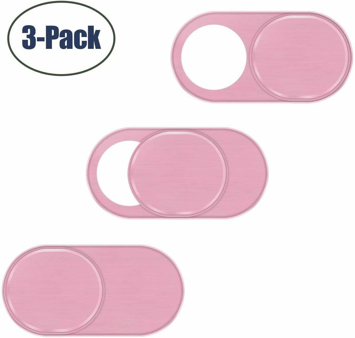 Hot Selling (Pack of 3) Lens Cover Protect Privacy Camera Lens Protective Cover Anti-Hacker Ultra-Thin 0.03mm Pink