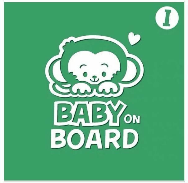 熱賣汽車自黏Baby in car/Baby on board貼紙（I款 15*17cm）