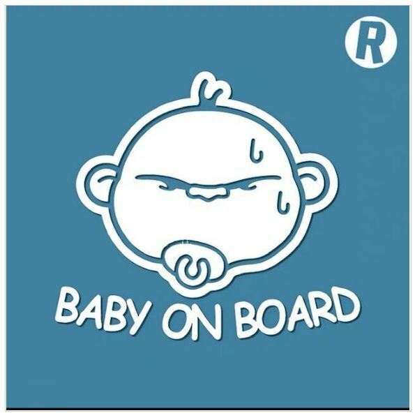 熱賣汽車自黏Baby in car/Baby on board貼紙（R款 15*13cm）