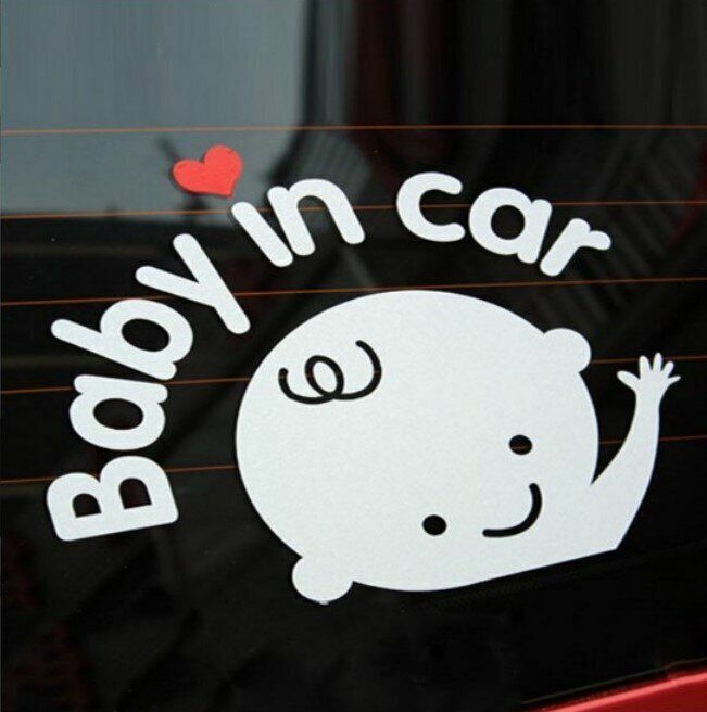 熱賣baby in car 車內有寶寶反光汽車貼紙卡通拉花貼汽車改裝車身貼baby in car貼紙
