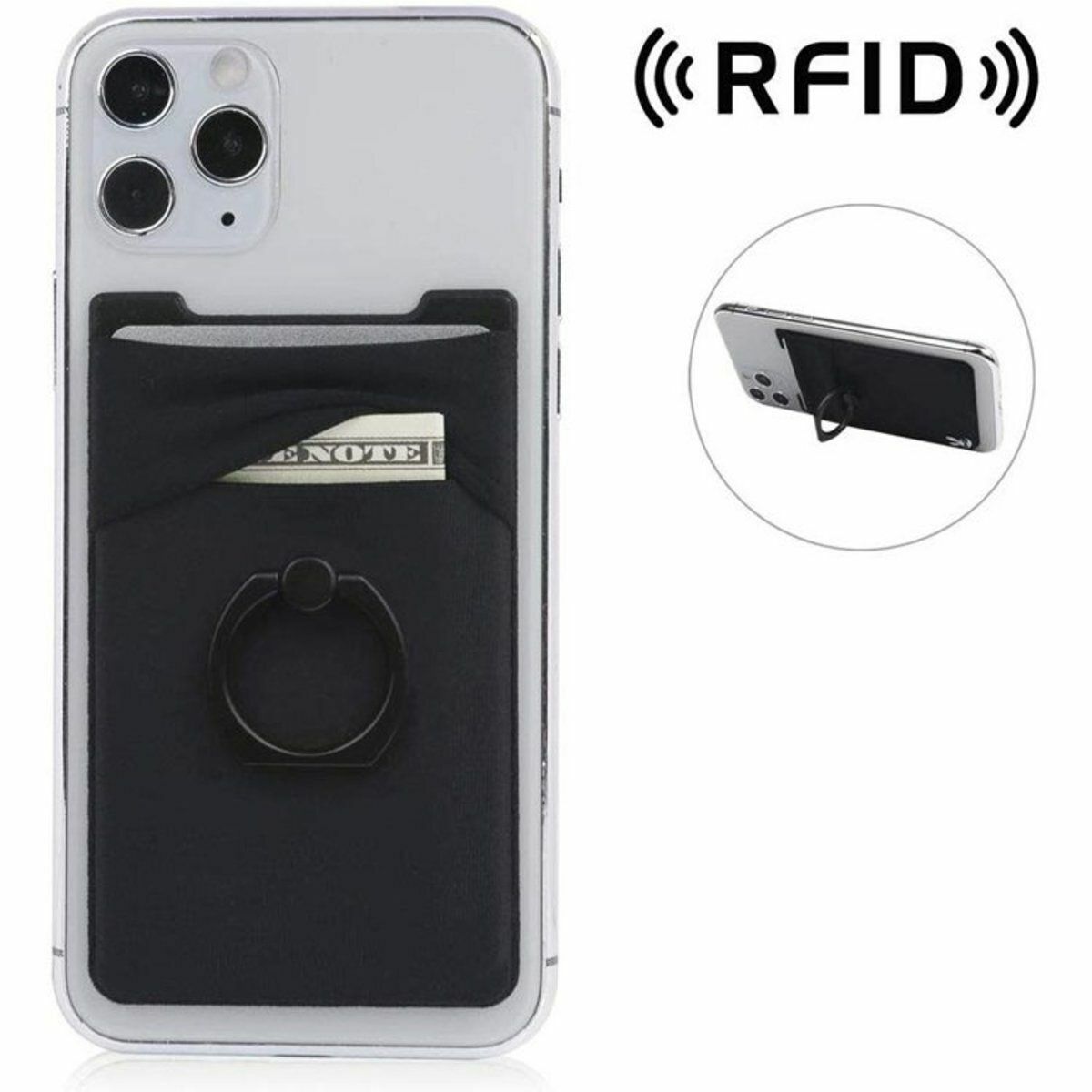 Hot selling RFID anti-theft mobile phone adhesive card holder anti-theft and anti-degaussing card holder