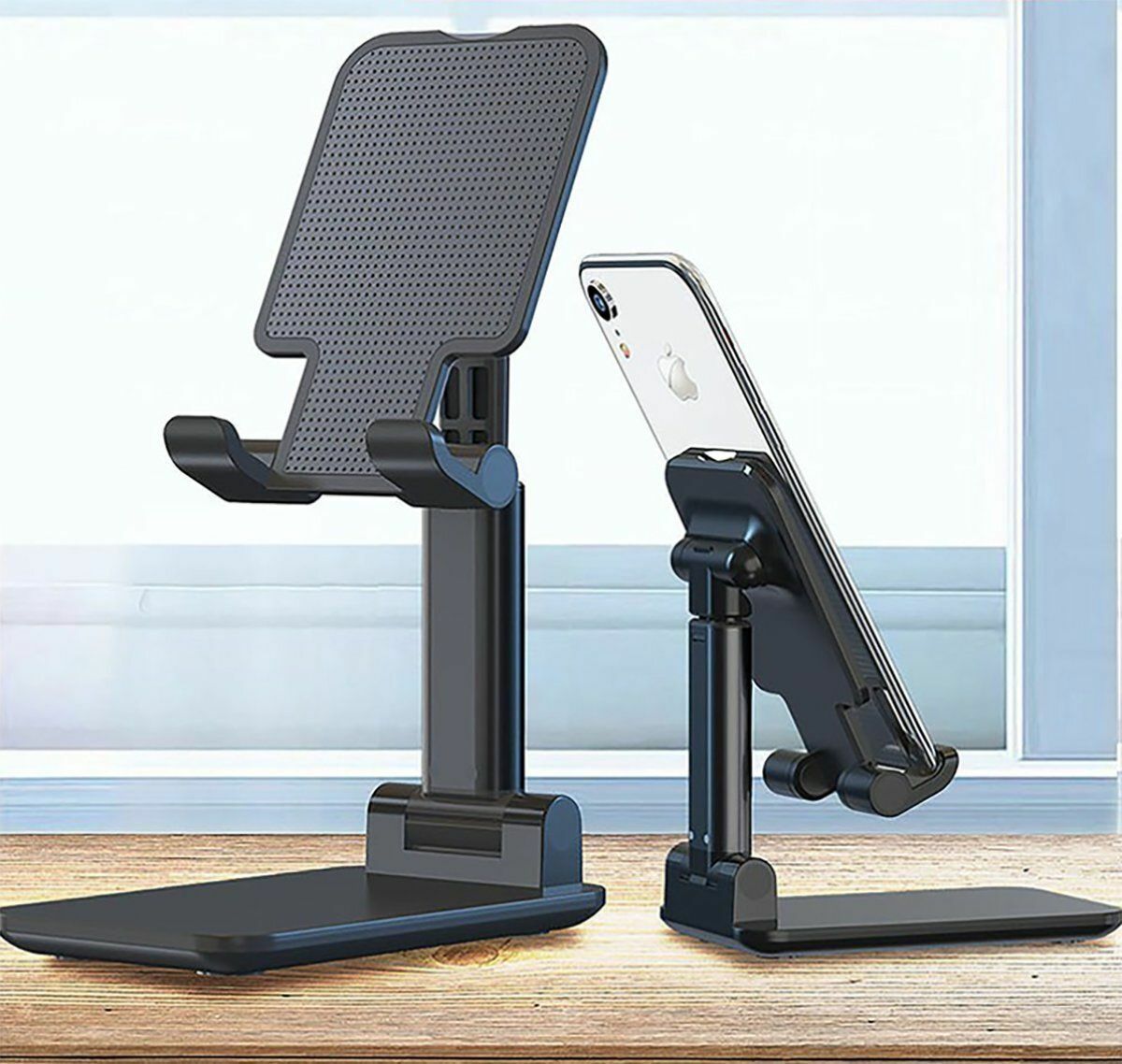Hot selling foldable multi-angle adjustable mobile phone holder portable mobile phone holder phone mobile phone support stand (black, 1 piece) iphone ipad tablet Zoom