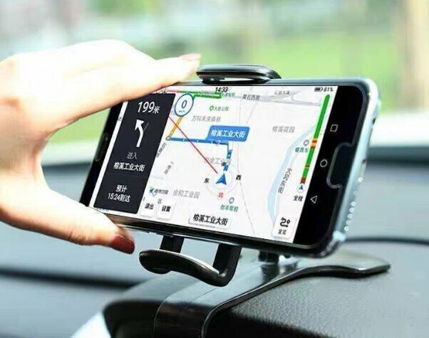 Hot selling car holder spring buckle mobile phone holder - black