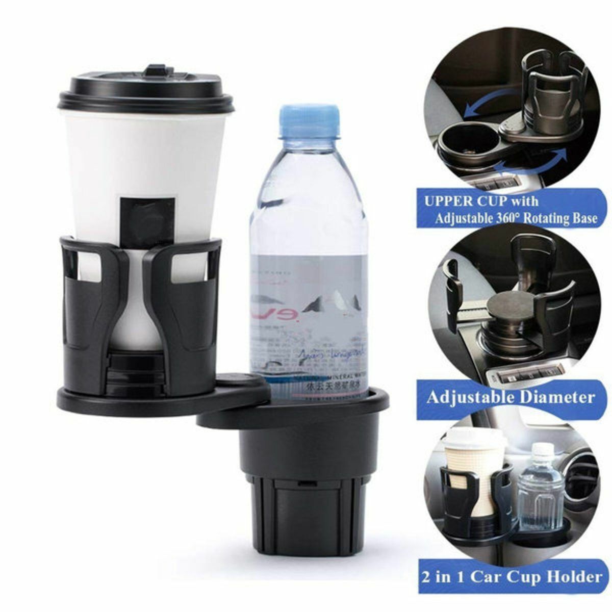 Hot selling 1 out of 2 car elastic inner card drink holder car cup holder for car/baby stroller