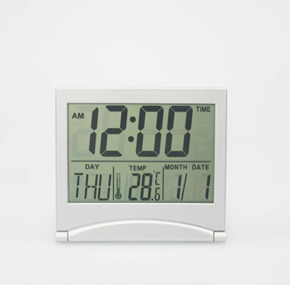 Hot recommended folding large screen multifunctional electronic clock, table indoor and outdoor thermometer and hygrometer electronic clock, ultra-thin car temperature and humidity meter, portable real-time clock, high-precision baby room essential, moisture-proof and eczema-proof, bathroom clock
