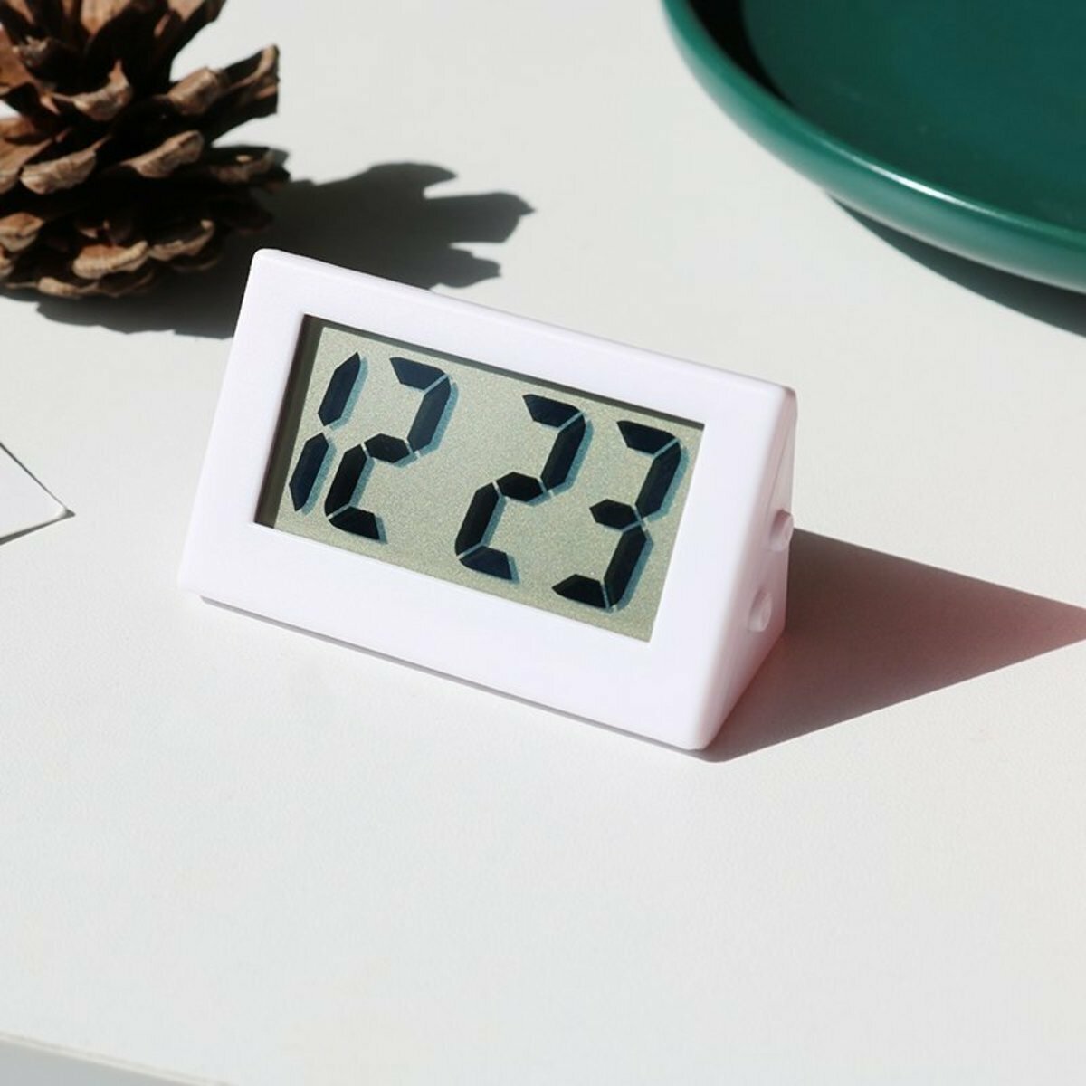 Hot Recommended Mini Japanese Electronic Clock (White) 5.5cm Desk Clock Table Clock