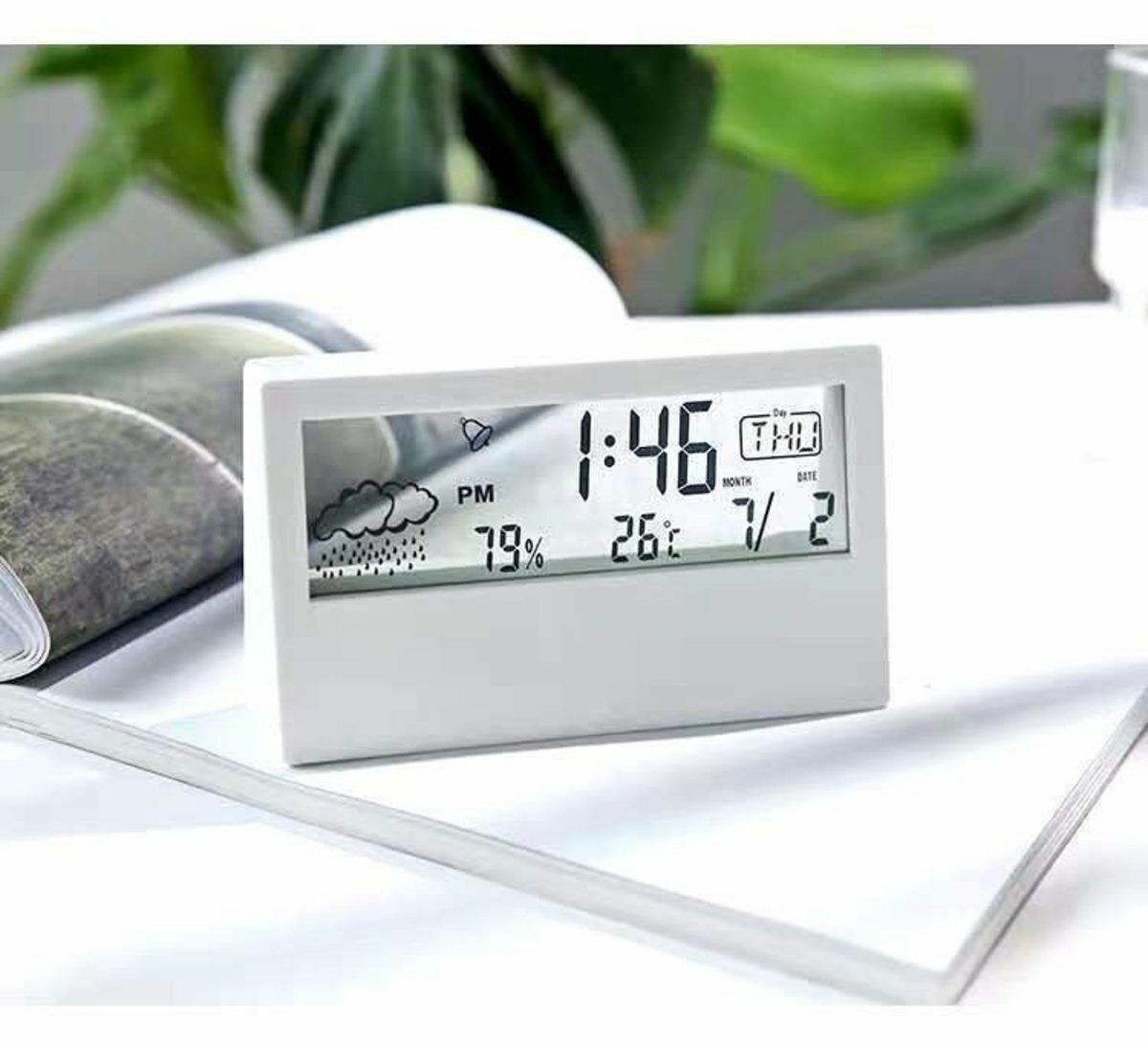 熱推日式簡約透明LED多功能電子鐘 靜音無印風