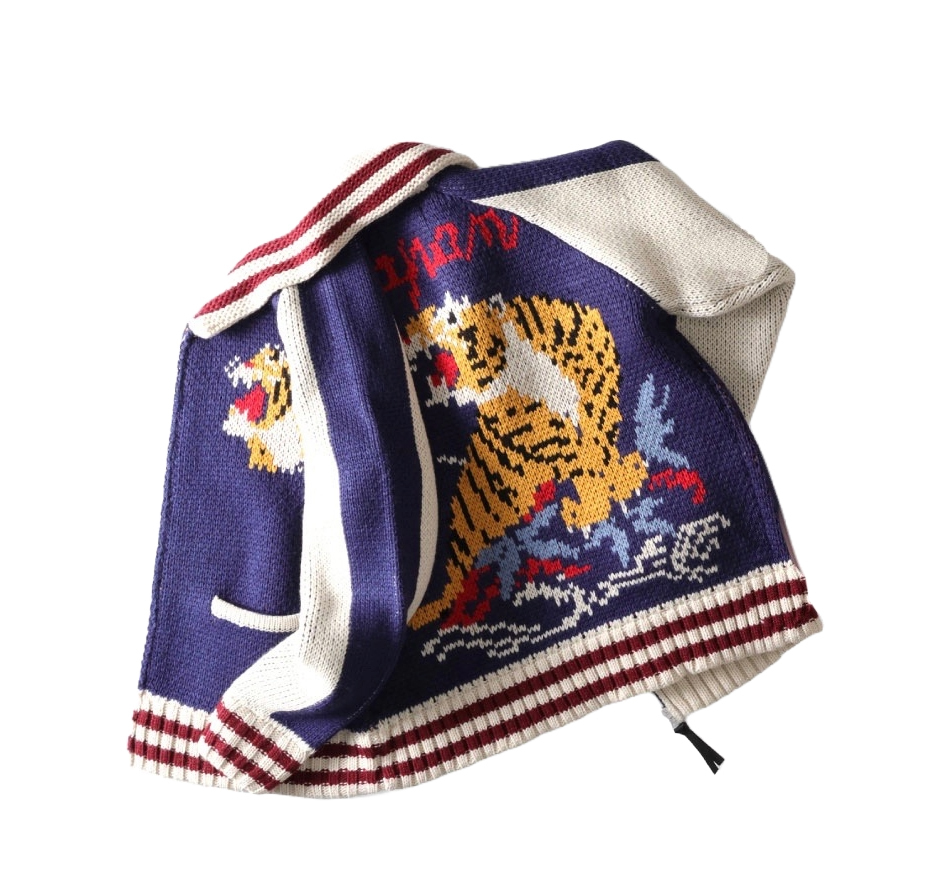 Houston COWICHAN SWEATER (TIGER) / Blue