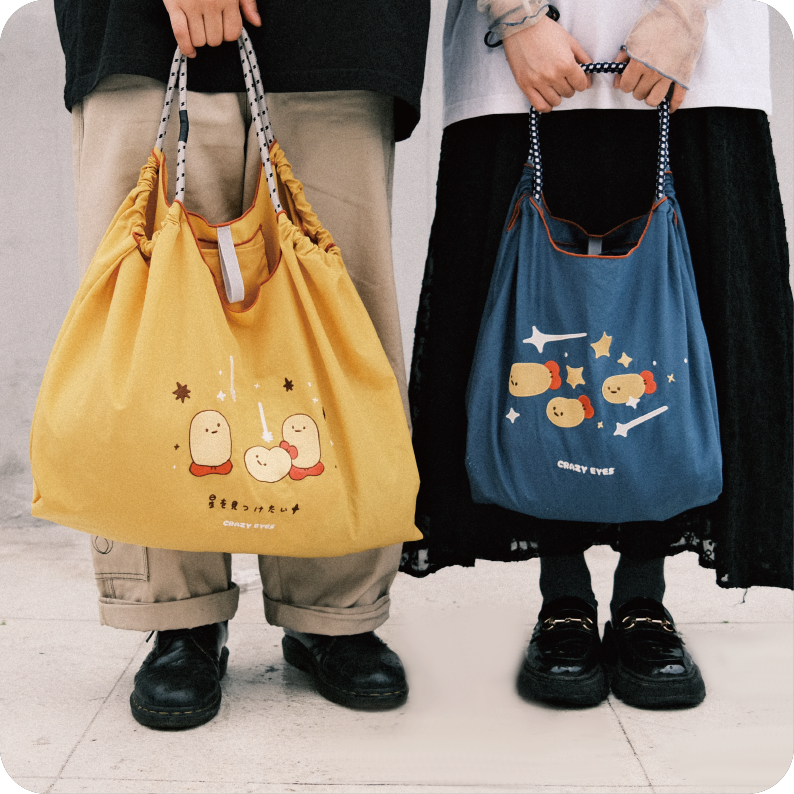 刺繡炸蝦提袋⛰️（追逐炸蝦の流星&尋找那顆星星）