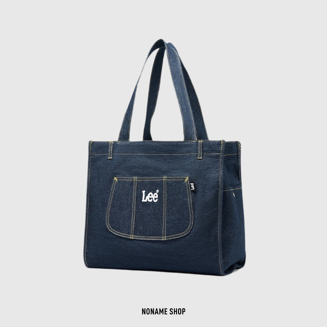 LEE 大容量  托特包 手提包 牛仔藍