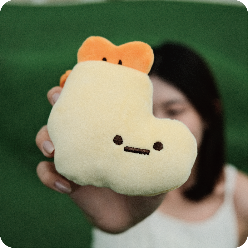 炸蝦襪子頭（收納小廢包）