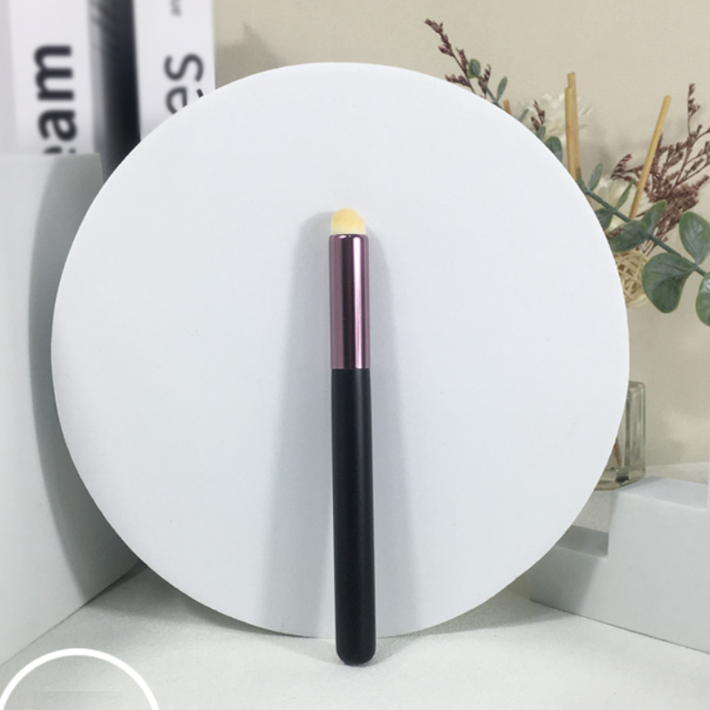 Hot style [1 piece] round lipstick brush (color: black)