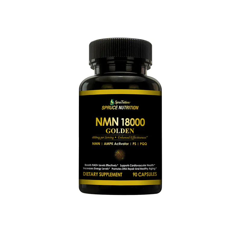 【 Spruce Nutrition 】NMN18000 NMN + AMPK + PS + PQQ 逆齡四合一｜逆齡抗老 + 保護心腦血管｜NMN18000 GOLDEN｜90 粒裝（美國原裝行貨）美國雲杉SPRUCE