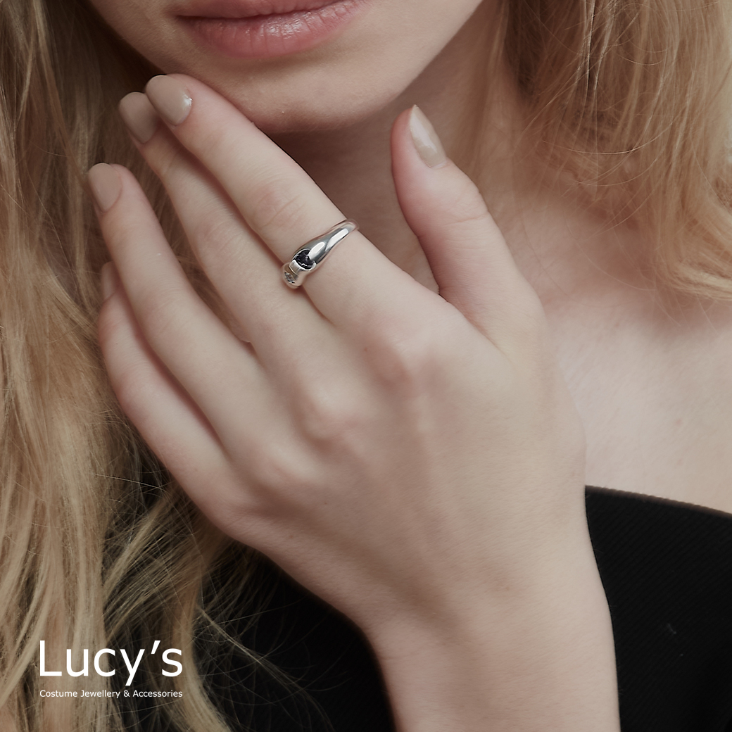 925純銀 夢幻三重奏 開口戒 (117879)