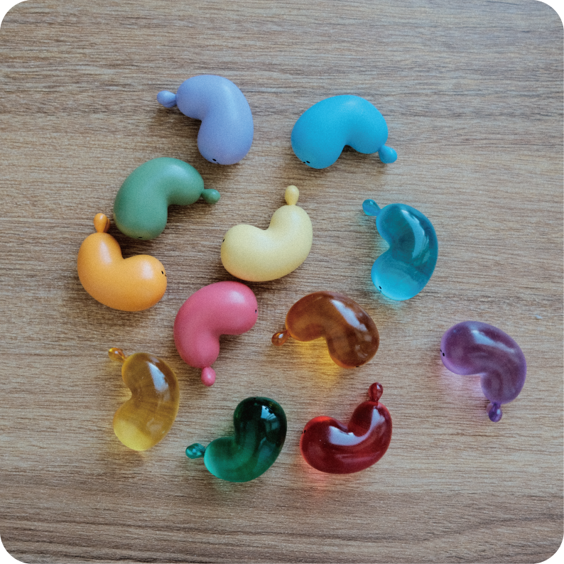 雷根糖炸蝦公仔（隨機盲盒）（實色/透明）