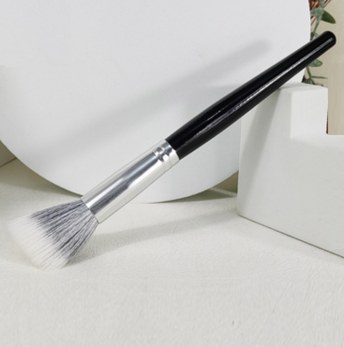 Hot style [1 piece] large stippling blush brush (color: black wool)