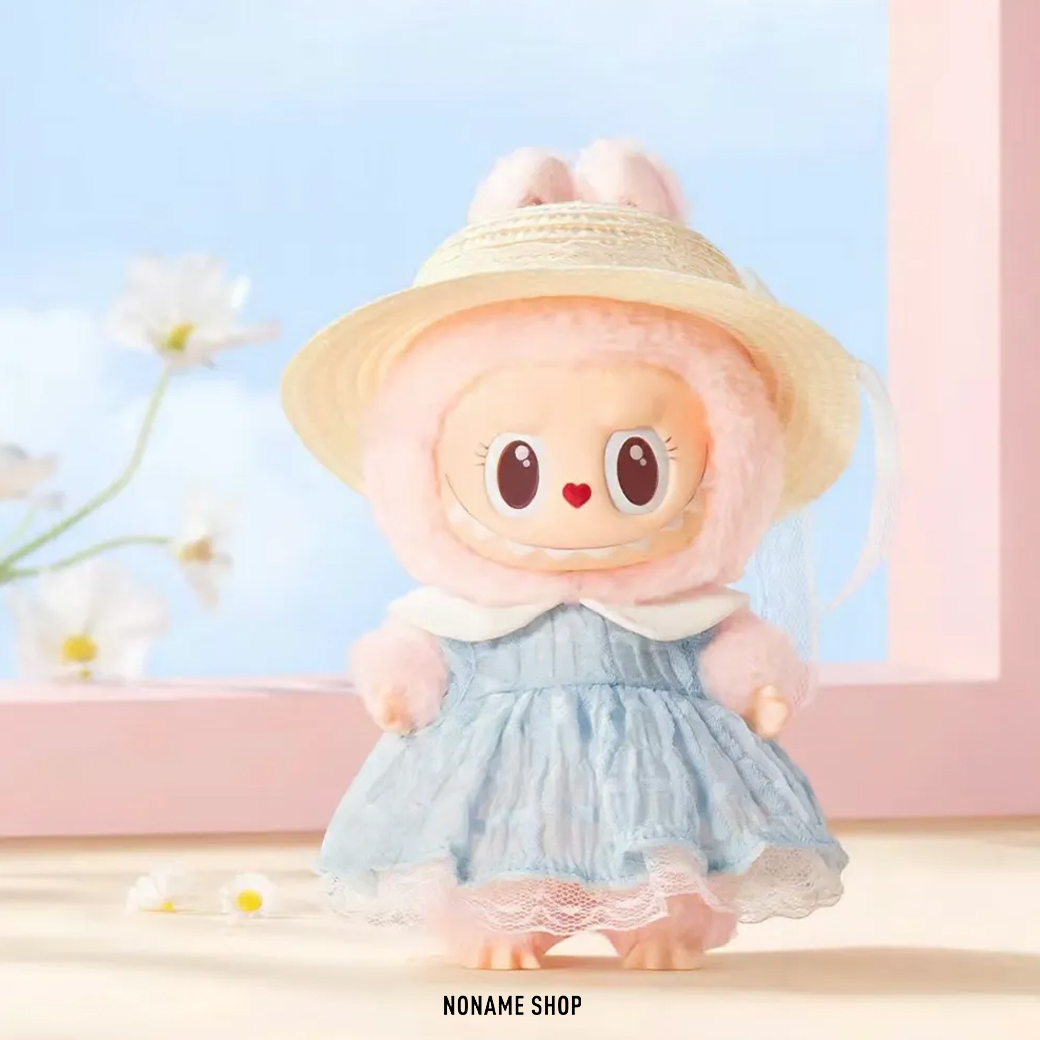 POP MART MOKOKO 泡泡瑪特 樂園 限定 搪膠 掛件 三代 粉色 藍色洋裝