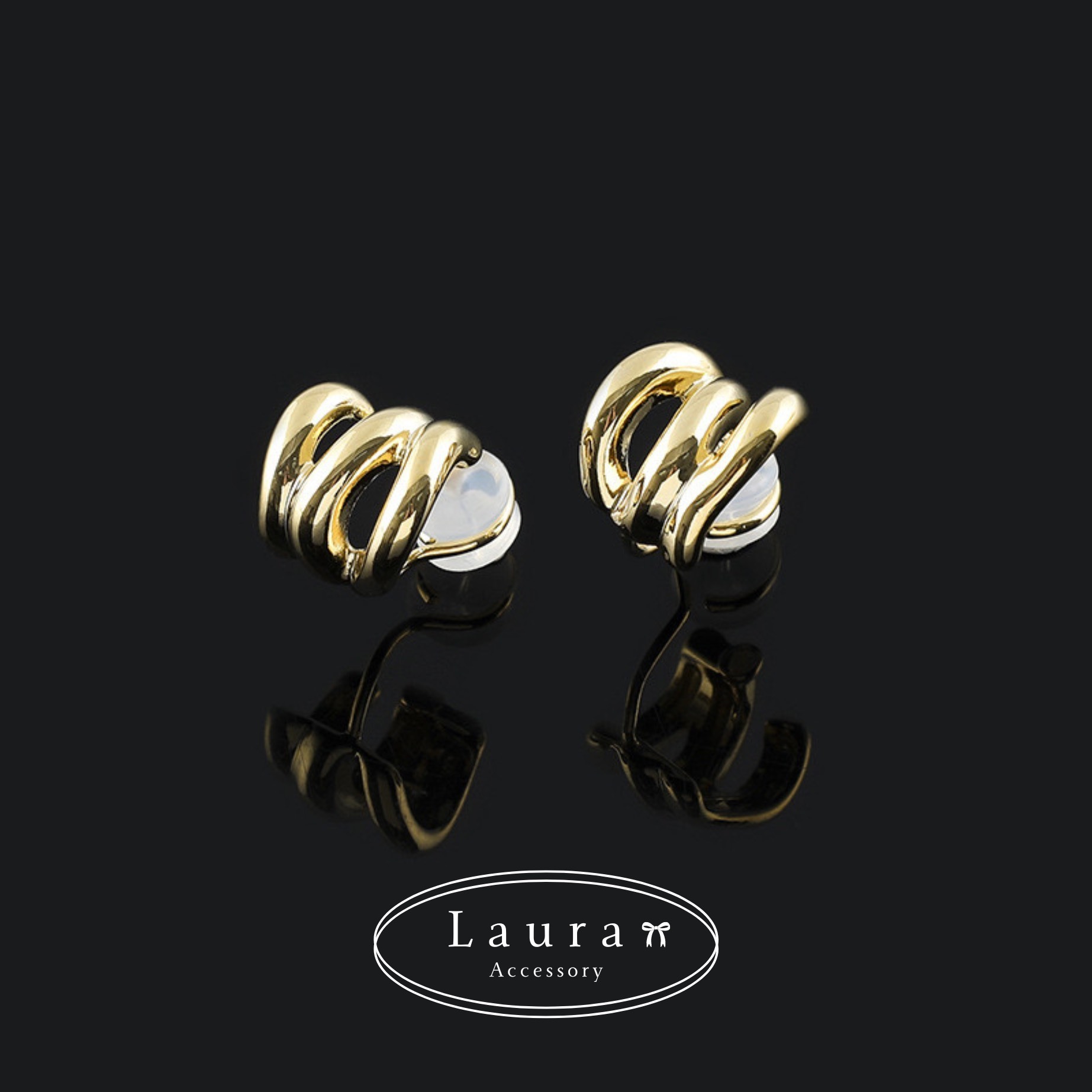 A05素面金線耳夾