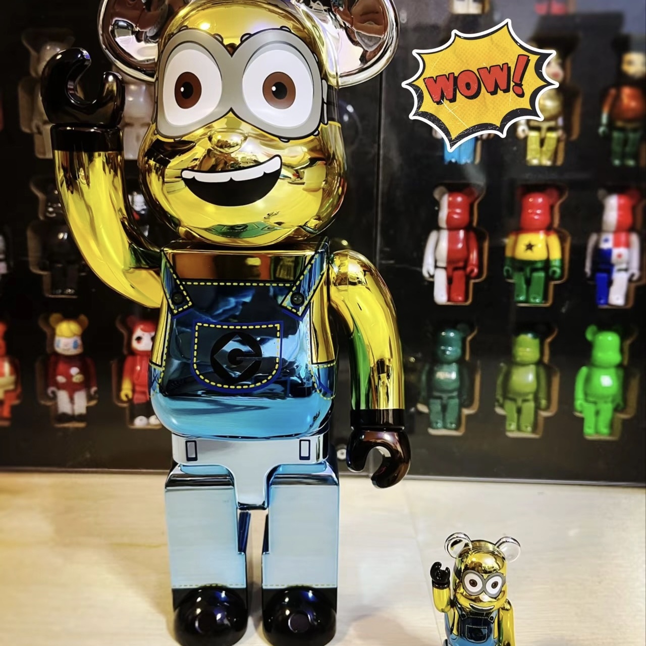 代購 BE@RBRICK 庫柏力克熊 DAVE CHROME 小黃人 小小兵 公仔 100%+400% /預購