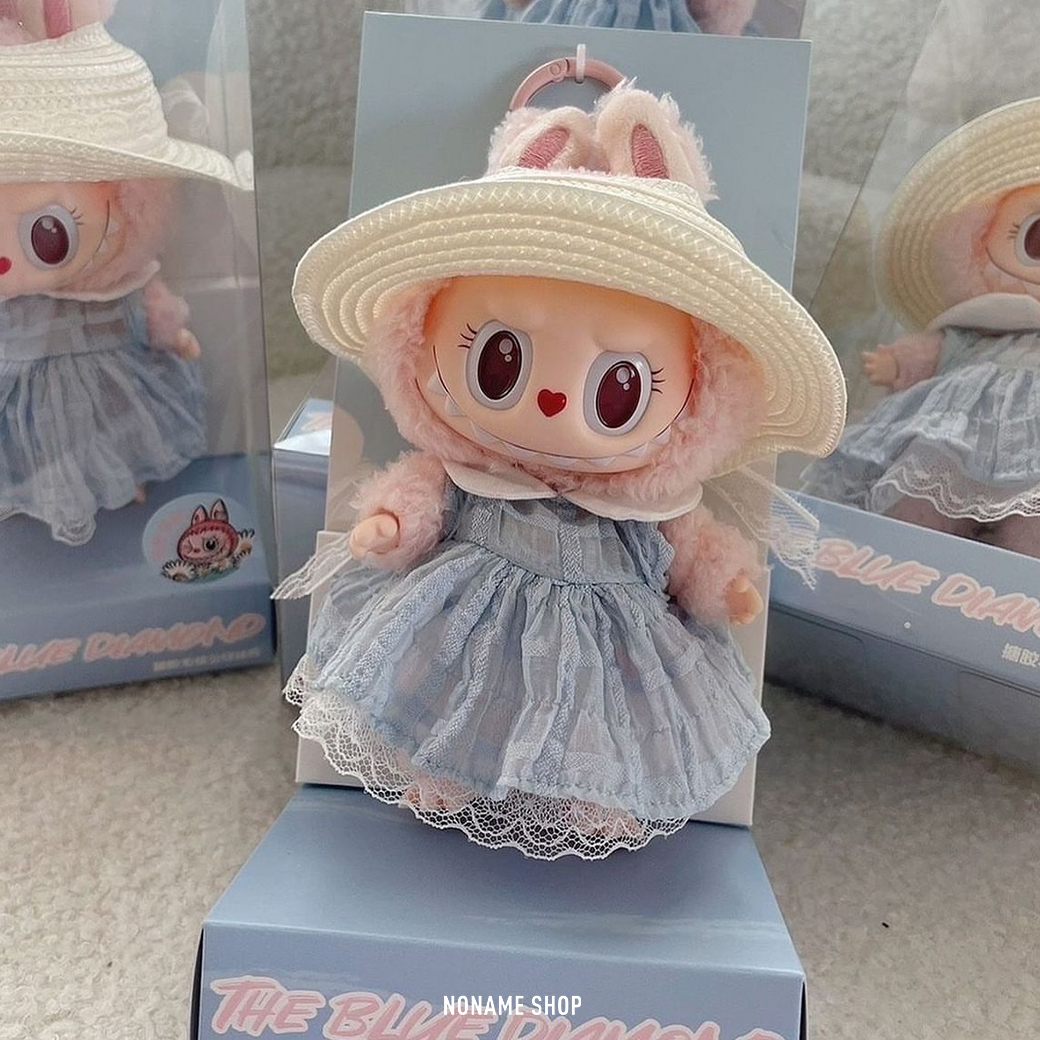 POP MART MOKOKO 泡泡瑪特 樂園 限定 搪膠 掛件 三代 粉色 藍色洋裝