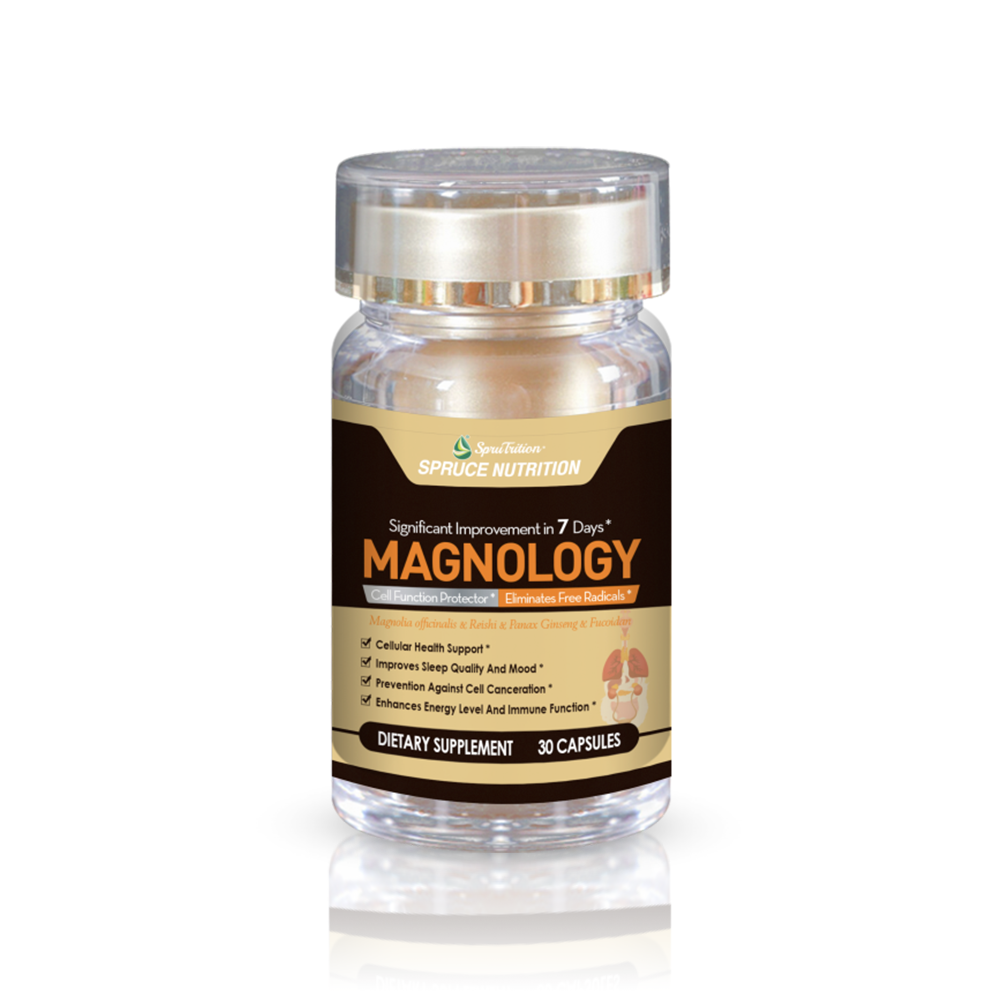【 Spruce Nutrition 】厚朴酚 人蔘靈芝素膠囊｜Magnology｜30 粒裝（美國原裝行貨）美國雲杉SPRUCE