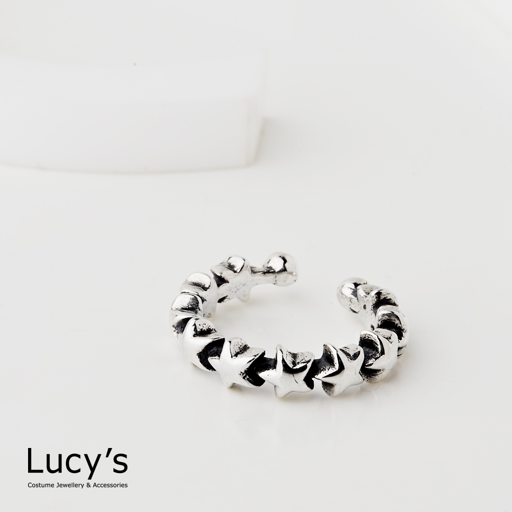 925純銀 星語 硫化耳骨夾 (116970)