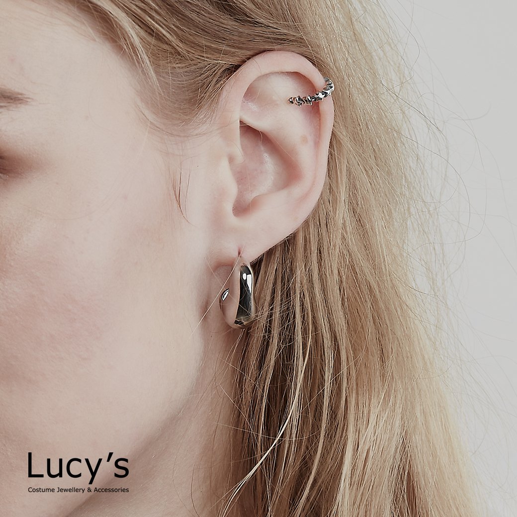 925純銀 星語 硫化耳骨夾 (116970)