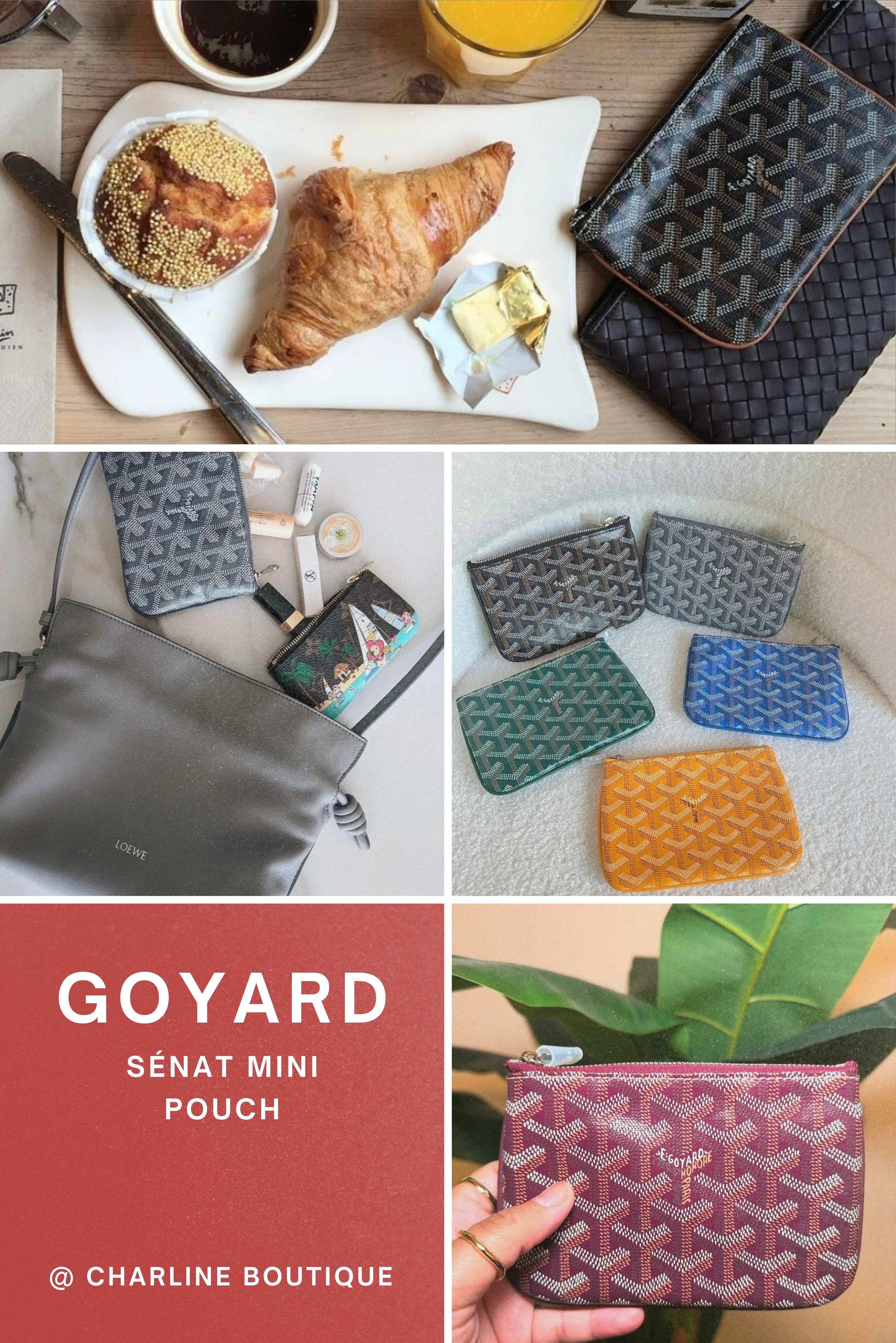 Sénat Mini Pouch 這個是Sénat Nano Key Pouch的放大版，又和Chanel知名的一字拉鍊款非常相似，不過差別在於皮革上，Goyard的材質關係更為耐用和輕巧，相較於許多奢侈品牌的零錢包，這款產品價格更加親民。內部設有一層小卡夾，方便分類收納。無論是鈔票、零錢、卡片、收據還是鑰匙等小物，都可以輕鬆收納，空間非常充足。尺寸約 : 長15cm x 寬0.6cm x 高10.5cm 小巧不累贅，放進小包裡也非常方便，是日常生活中的理想夥伴。