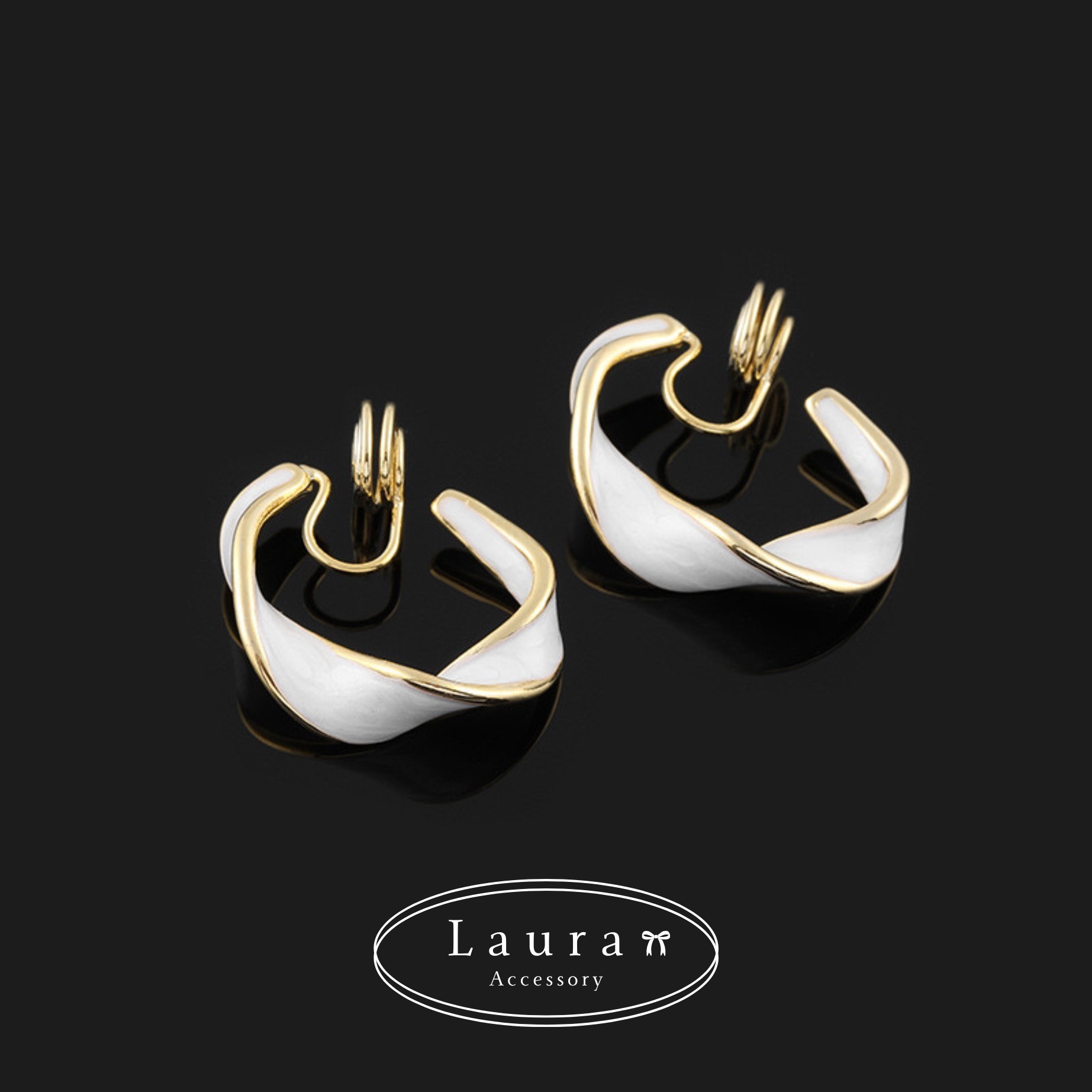 A41烤漆波浪耳夾