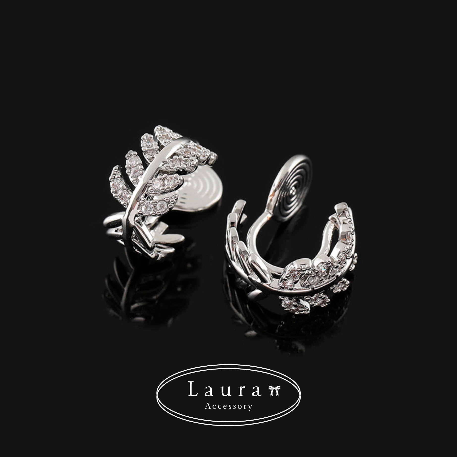 A42排鑽葉子耳夾