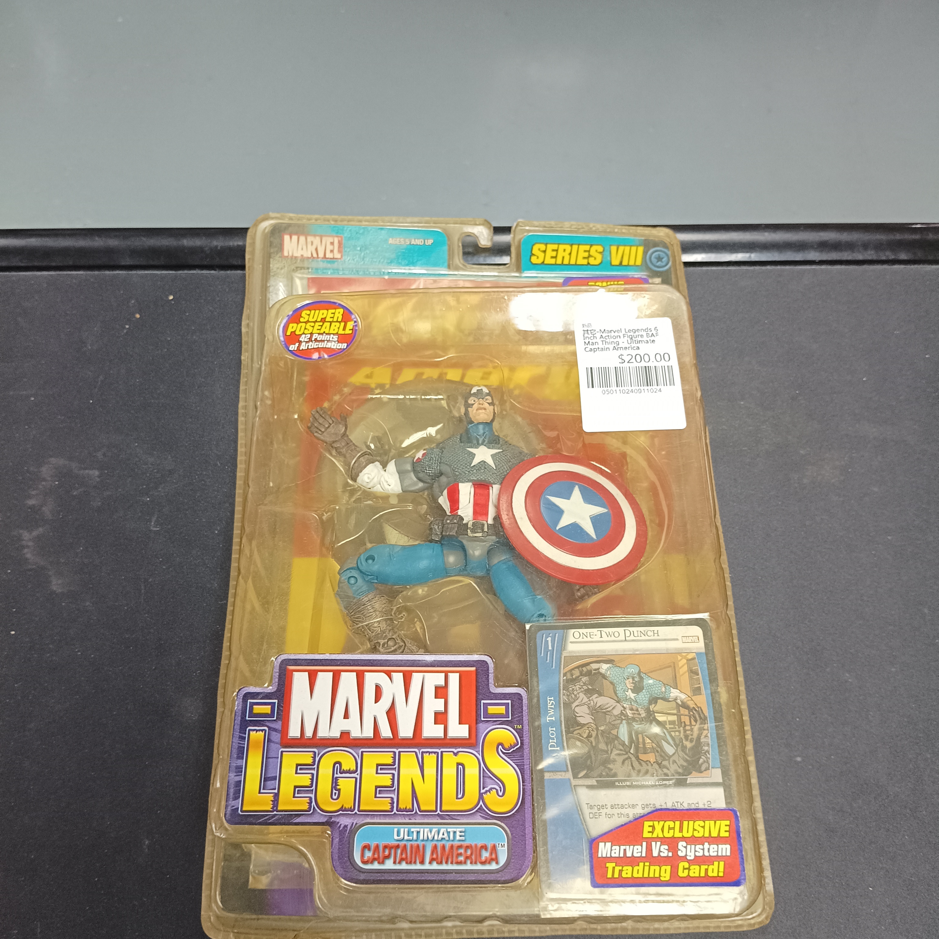 其它-Marvel Legends 6 Inch Action Figure BAF Man Thing - Ultimate Captain America