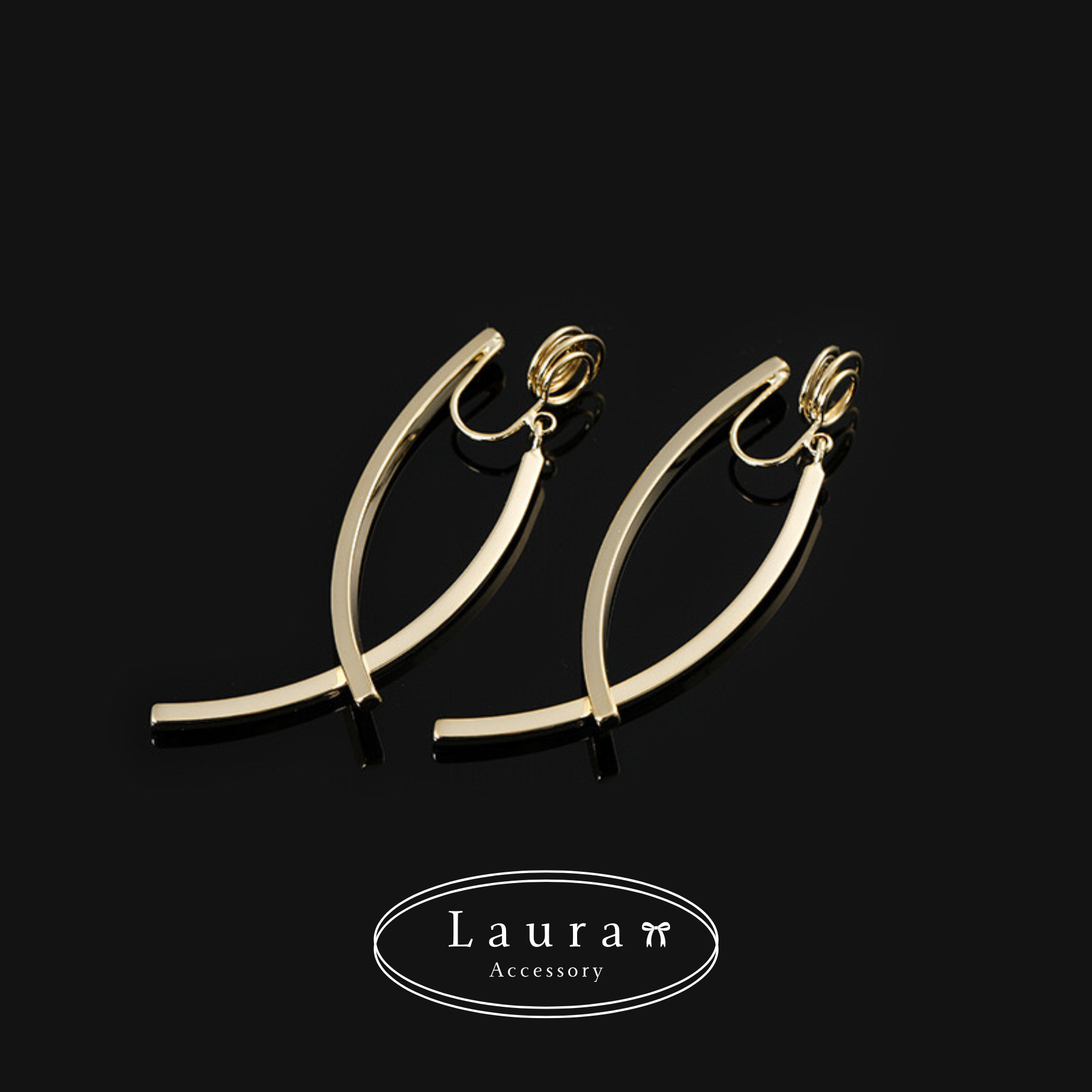 A02素面魚尾耳夾