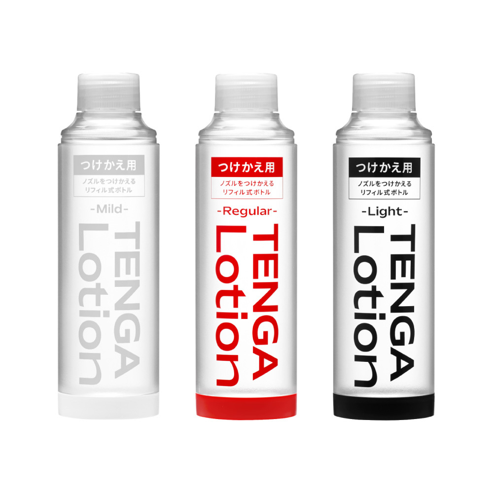 TENGA LOTION 新杯趣專用潤滑液 補充瓶 [白紅黑綜合] 3入套組