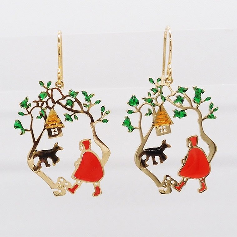 小紅帽耳環/頸鏈