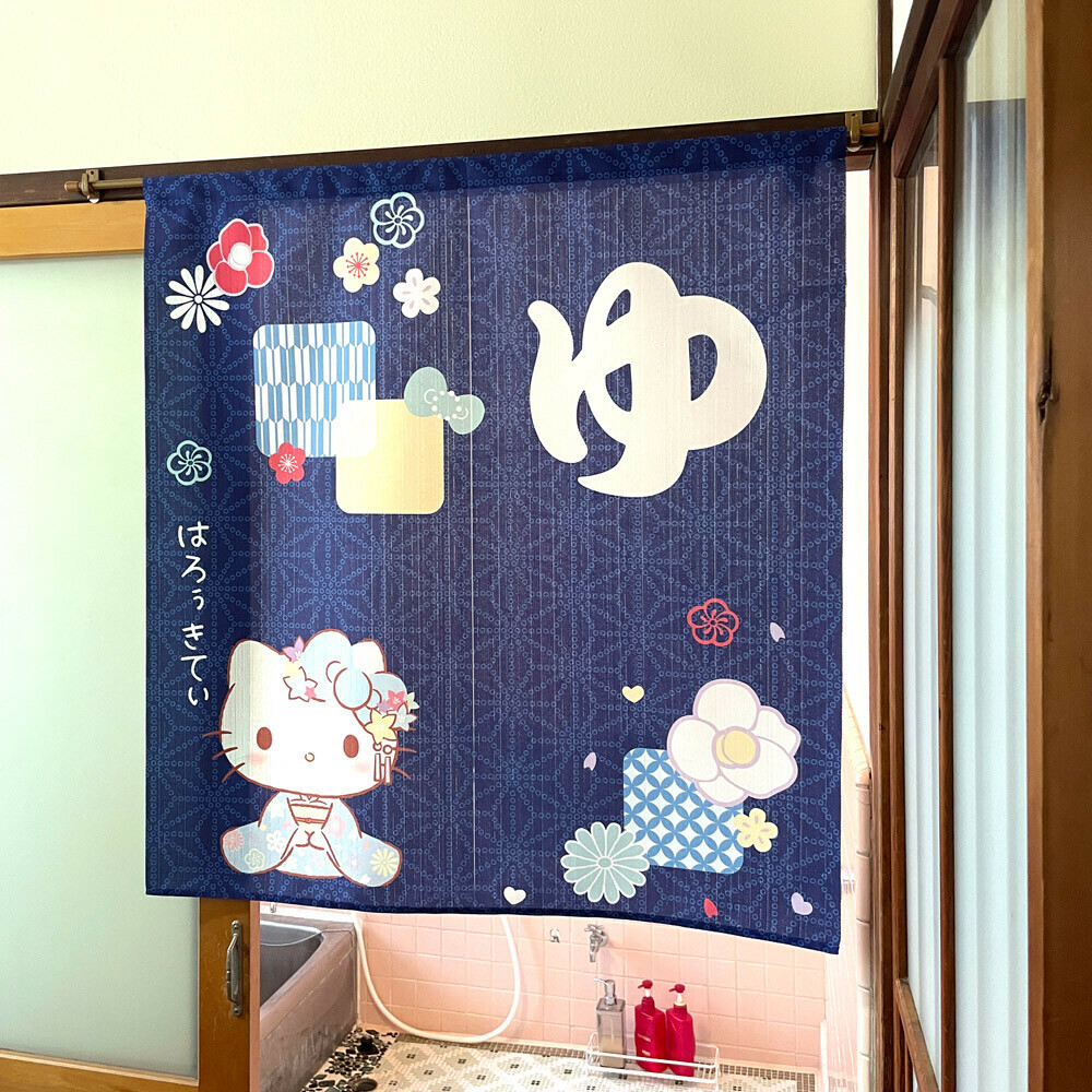 Sanrio Hello Kitty 短門簾 85 x 90 cm #CM24-21737 深藍色