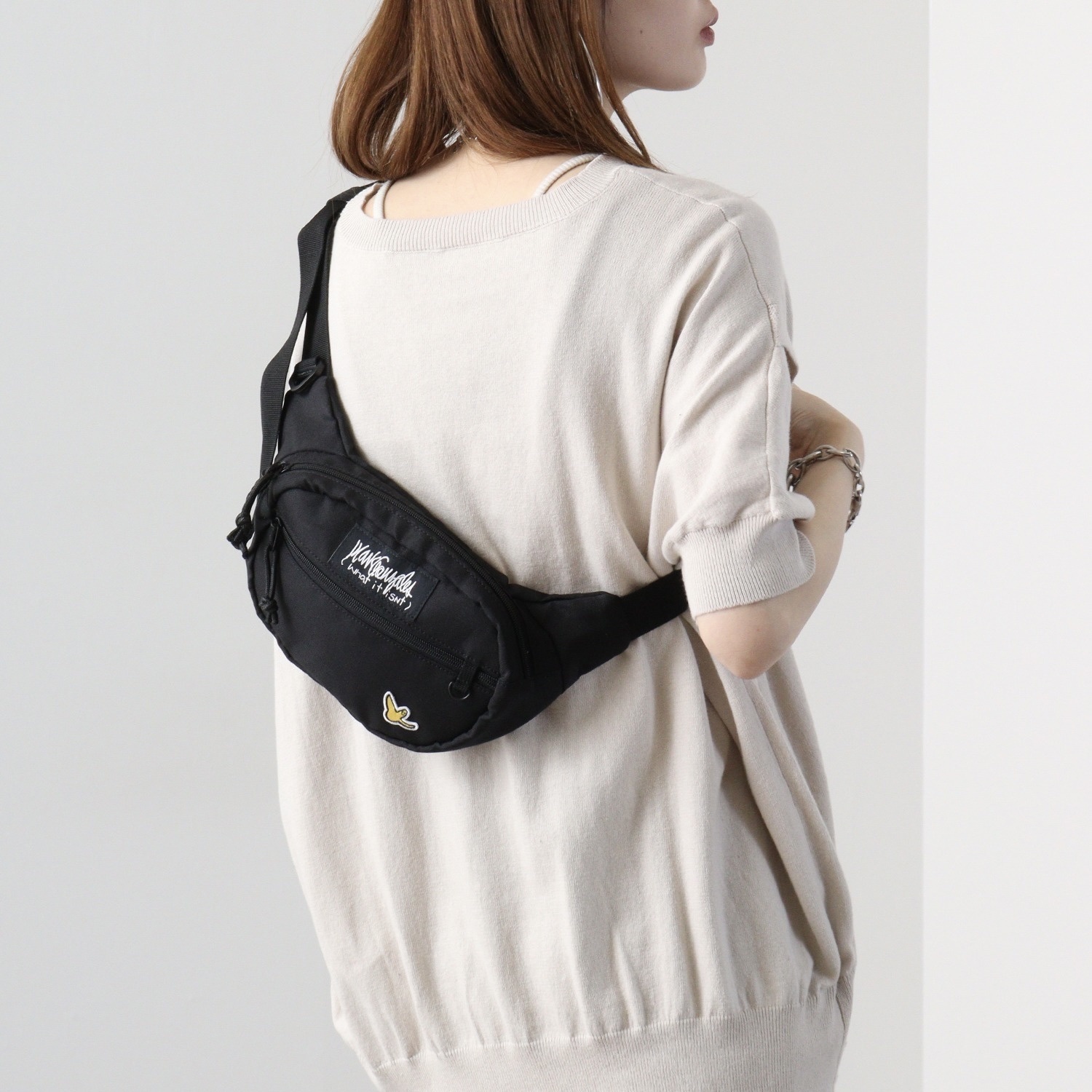 (What it isNt) ART BY MARK GONZALES Box logo waist shoulder bag