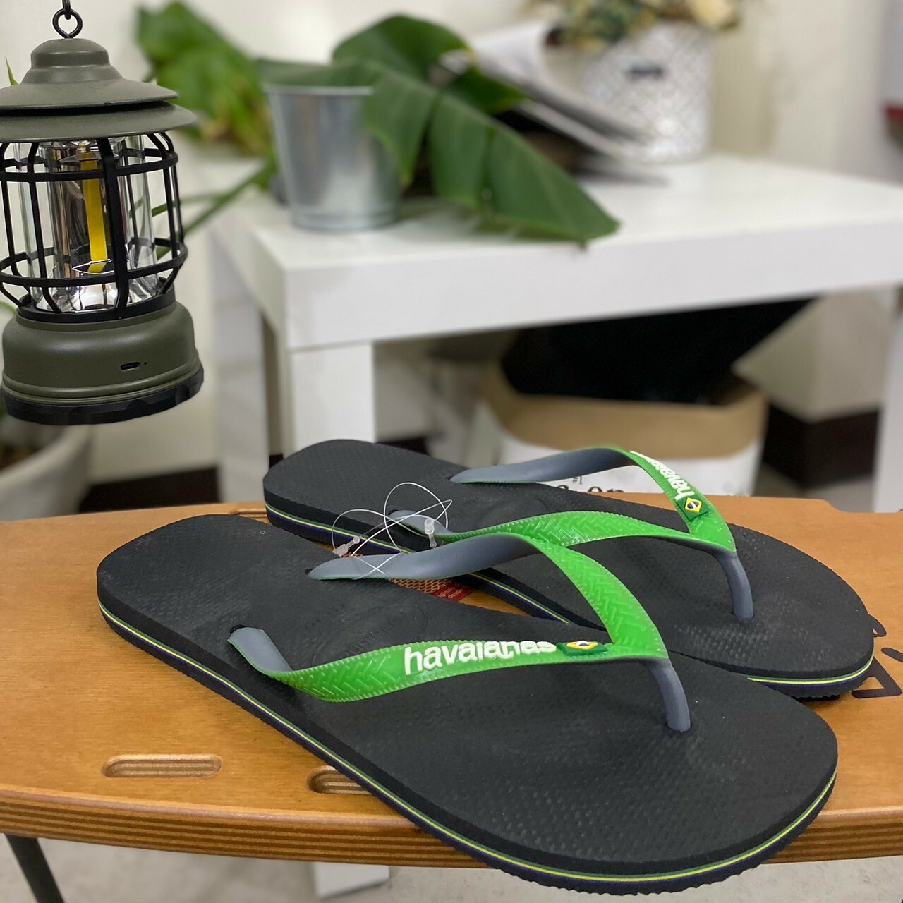 Havaianas 哈瓦仕 男鞋 拖鞋 夾腳拖 雙色 國旗 翡綠黑 4123206-8075U
