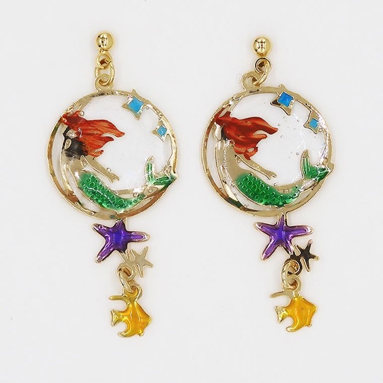 美人魚耳環/胸針/頸鏈