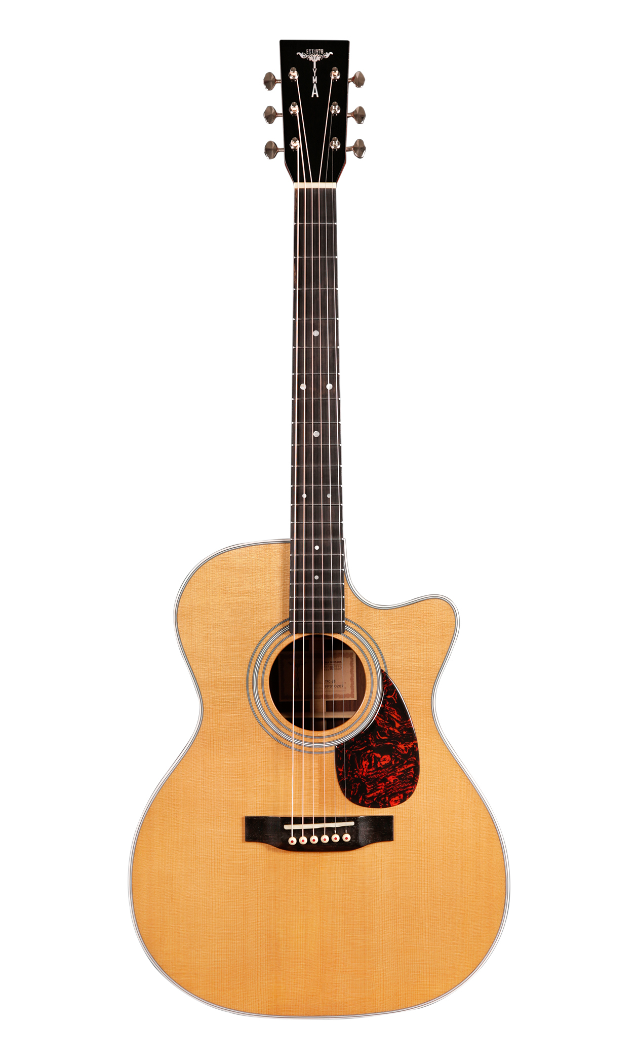 【經典復刻】泰瑪 TYMA TFC-28 OM桶缺角 40吋 3A北美西提卡雲杉面板 3A印度玫瑰木側背板 全單板木吉他