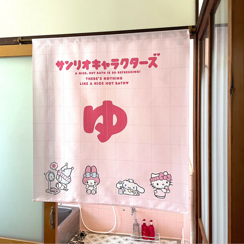 Sanrio 主角大集合短門簾 85 x 90 cm #CM24-21741 粉紅色