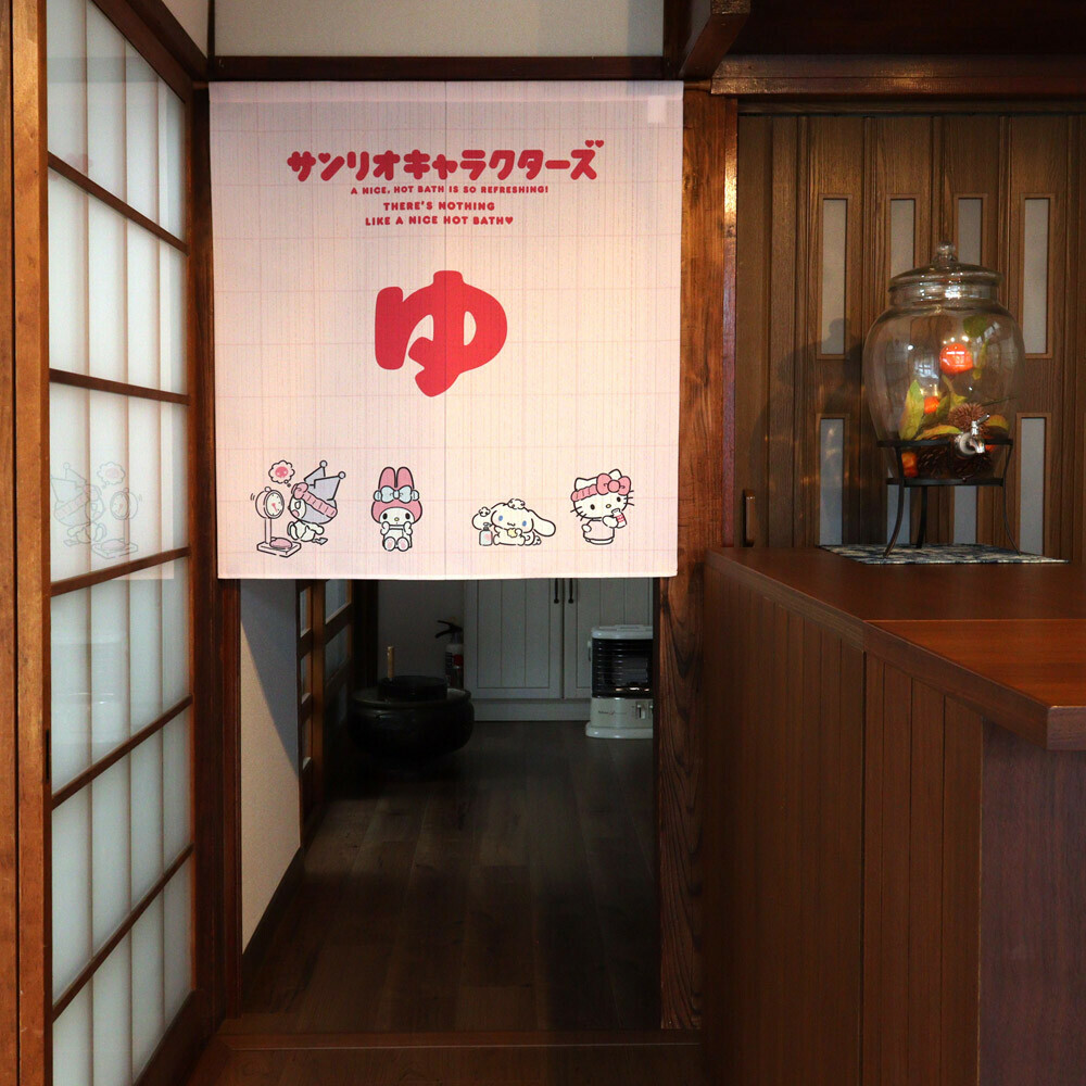 Sanrio 主角大集合短門簾 85 x 90 cm #CM24-21741 粉紅色