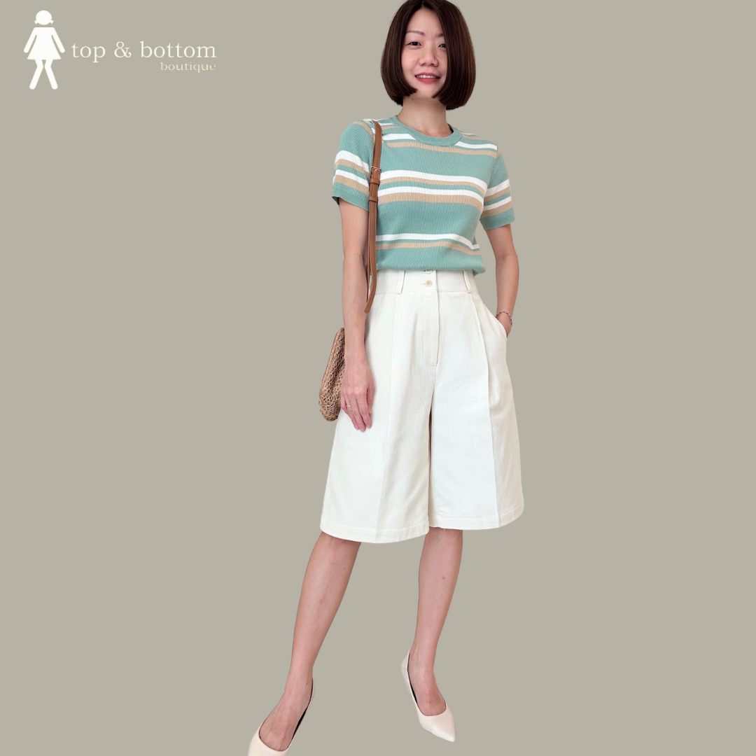 CORDUROY 3 QUARTER WIDE LEG PANT