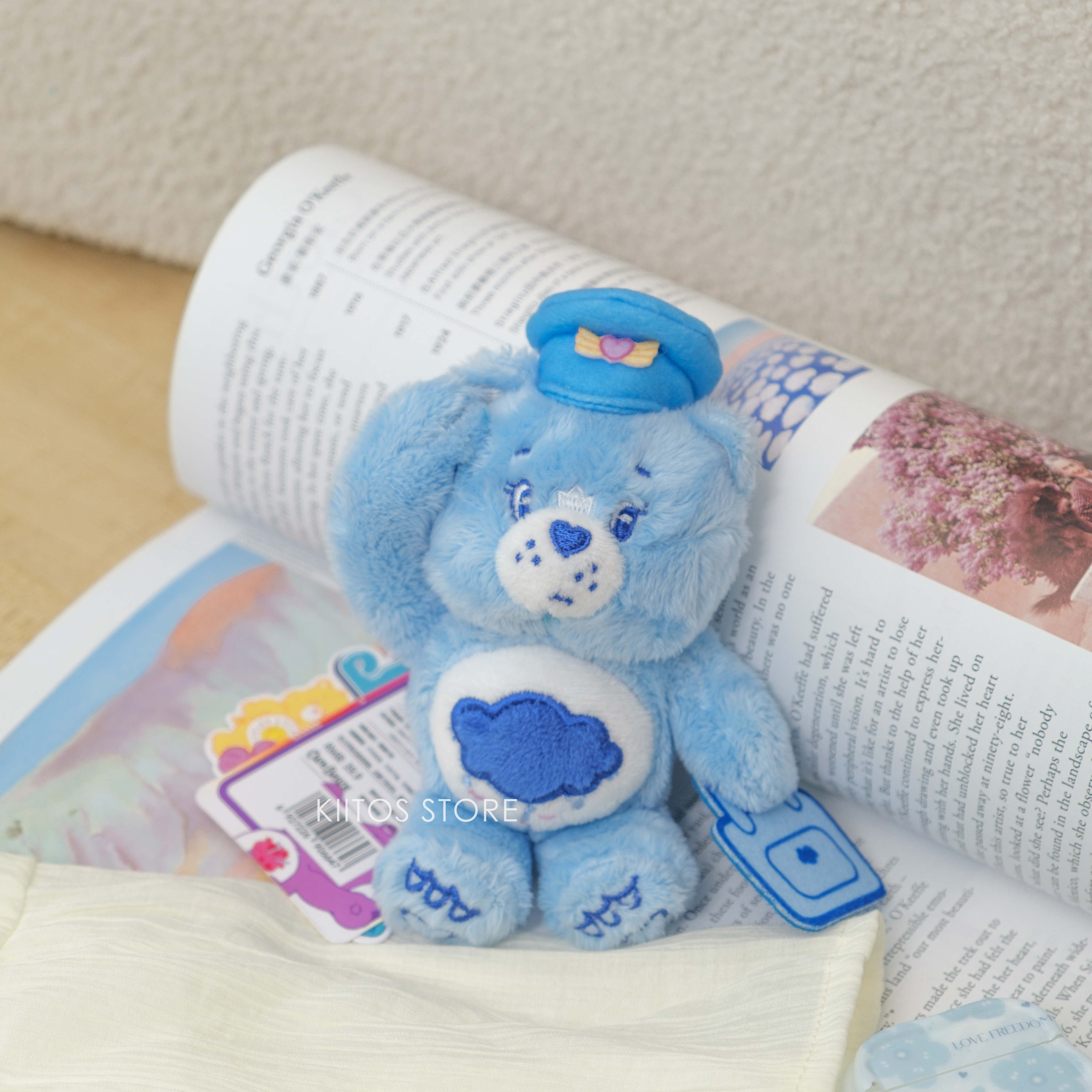 【現貨出清】  正版 Care Bears 彩虹熊 愛心熊 空姐 機場 航空造型 娃娃 吊飾 鑰匙圈