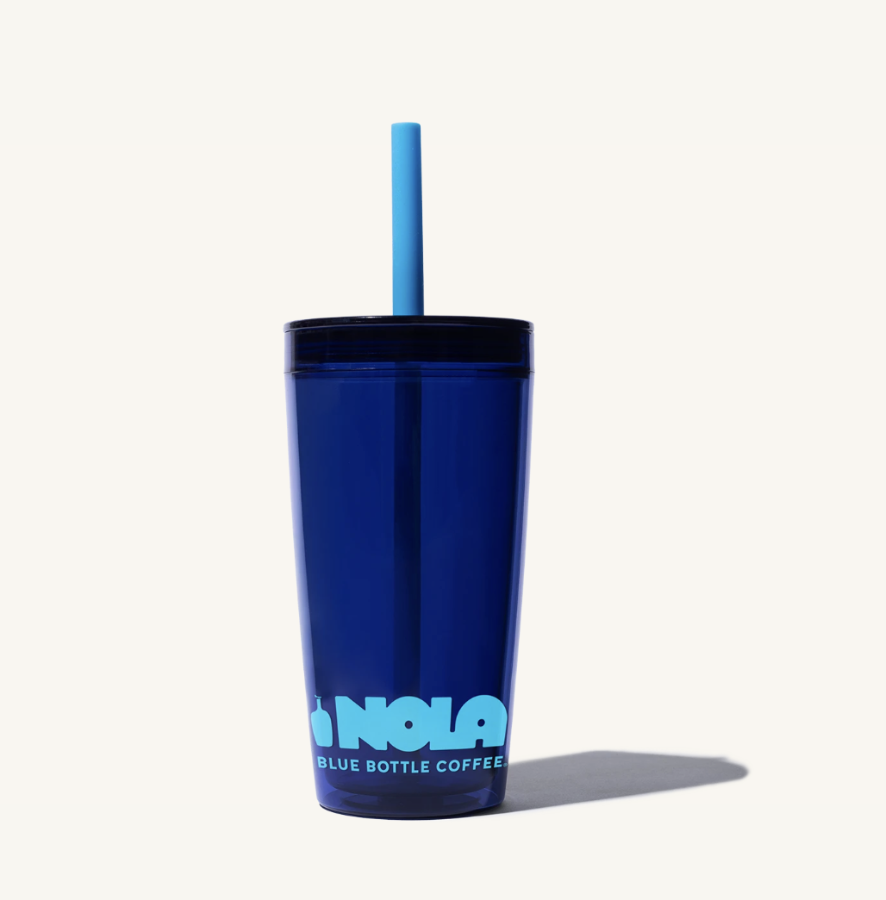 2024AW 藍瓶 BLUE BOTTLE ICED NOLA TUMBLER 不倒翁 環保 吸管 雙層 玻璃杯 杯子 16oz 現貨