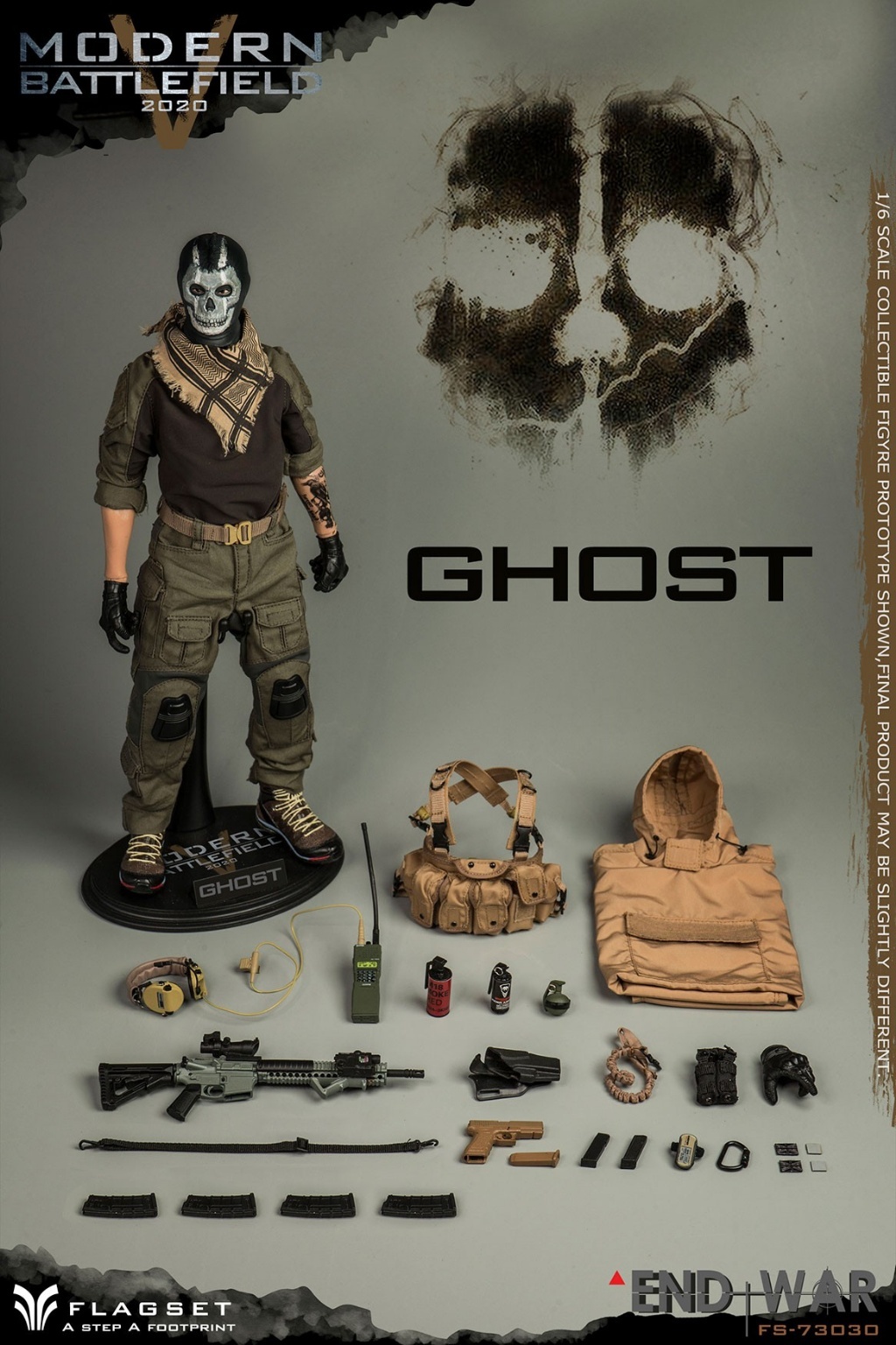 Flagset 1/6  Modern Battlefield End War 2020 "V Ghost" Action Figure (F73030)